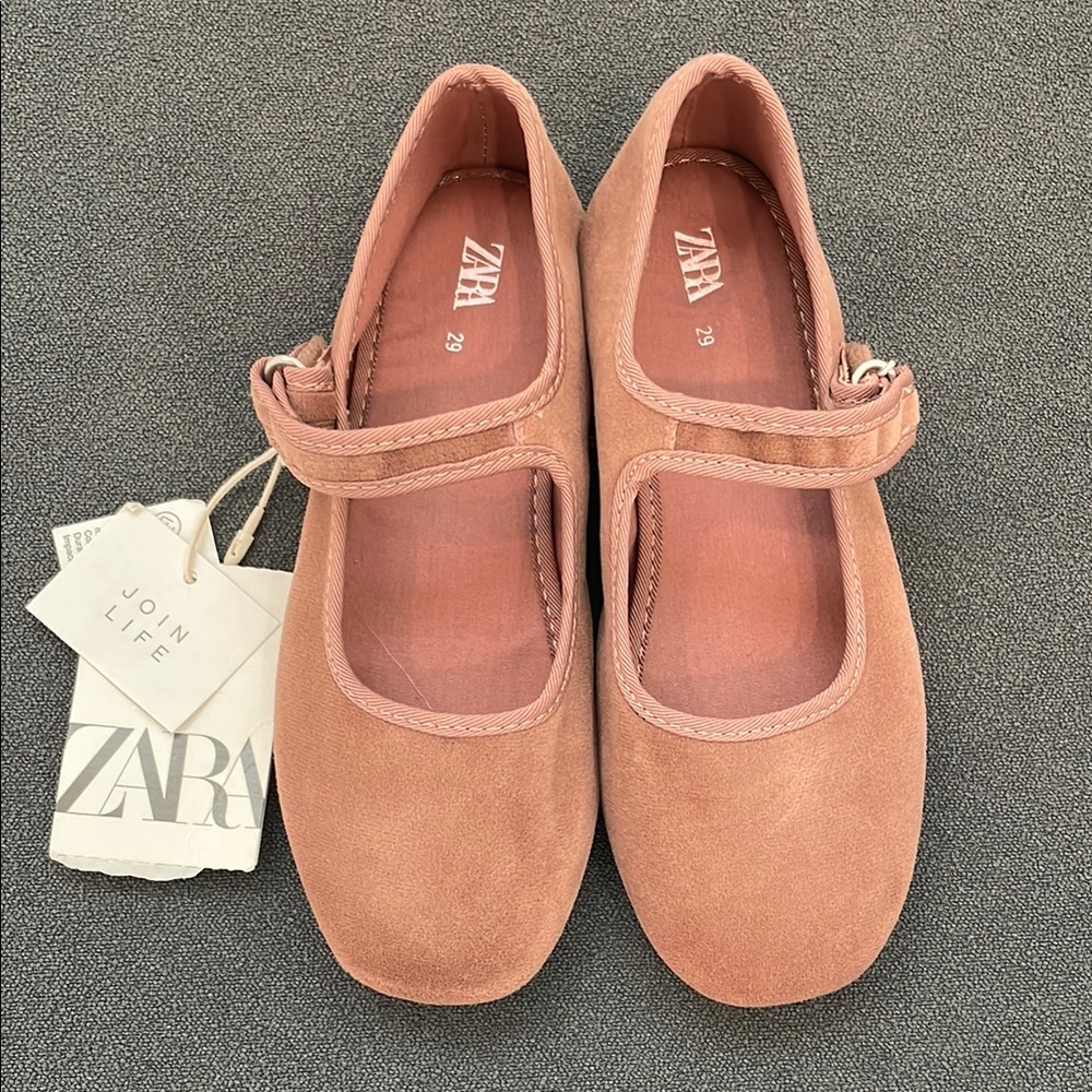 Zara Kids Pink Mary Jane Shoes
